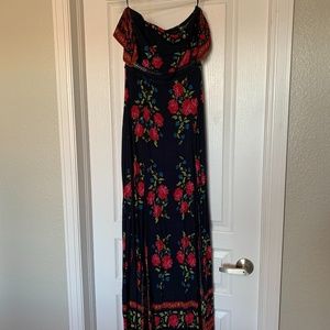 Forever 21 Floral Off-the-Shoulder Maxi Dress